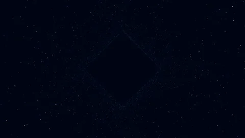 Futuristic neon cube with led lines and dots in black galaxy Stock Footage 233288526