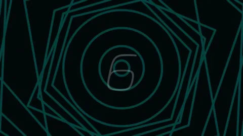 Futuristic neon cyan hexagonal grid pattern visualization on dark background Stock Footage 342205905