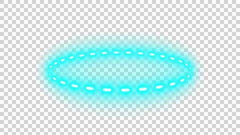 Futuristic neon dashed circle Stock Illustration