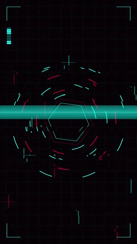 Futuristic neon data stream visualization overlay technology animation Video stock 344936769