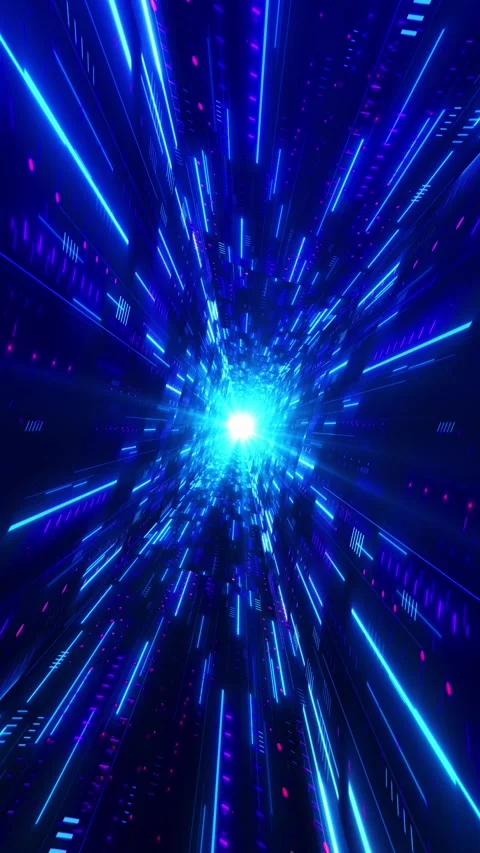 Futuristic Neon Data Tunnel Speed Technology Background Stock-Footage 341347119