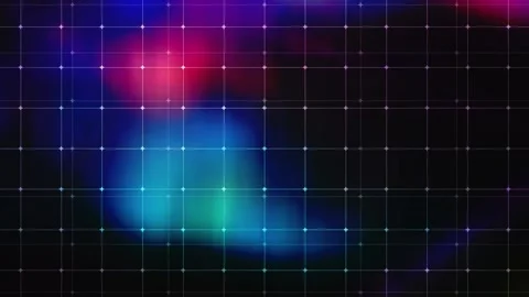Futuristic Neon Digital Mapping Grid With Smooth Light Blur Movement Видео 321933138
