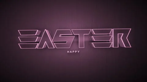 Futuristic neon Easter a modern twist on tradition 動画素材 265838718