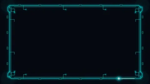 Futuristic neon frame motion graphic with glowing blue lines and dynamic li.. 库存影片 342567066