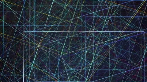 Futuristic Neon Geometric Grid and Laser Lines Motion Background Видео 345962197