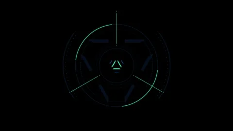 Futuristic Neon Geometric Pattern with Sci-Fi Aesthetic and Black Background Video stock 341917901