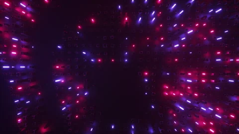 Futuristic Neon Glowing Strings Dark Backdrop Loop Stock Footage 265352545