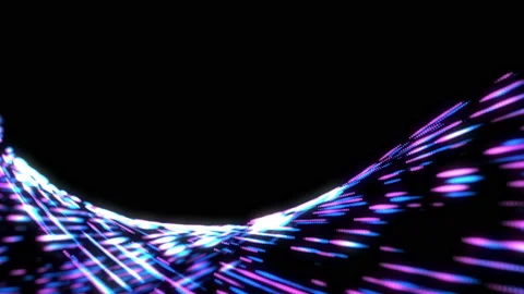 Futuristic neon glowing surface. Wavy purple lines. Stock Footage 112105628