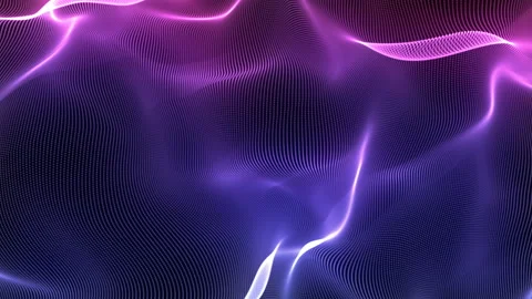 Futuristic neon glowing surface. Wavy purple lines. Vídeos de archivo 112273794