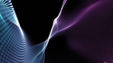 Futuristic neon glowing surface. Wavy purple lines. Stock-Footage 112274183