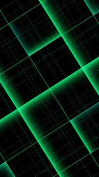 Futuristic neon green digital grid background with glowing matrix lines and.. Stock Illustration