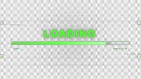 Futuristic neon green loading bar with a glitch aesthetic on a dark background Vídeos de archivo 334963137