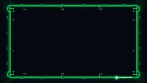 Futuristic neon green motion graphic frame animation showcasing digital tec.. 库存影片 342755182