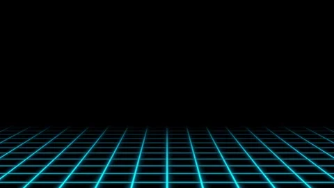 Futuristic Neon Grid Floor Space Background Empty Sci Fi Scene 4K Stock Footage 333780723
