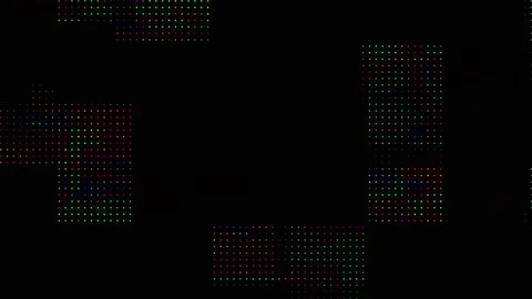 Futuristic Neon Grid Squares Animation Background with Colorful Digital Pixels Vidéo 333144528