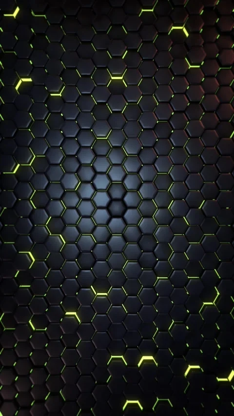 Futuristic neon hexagon grid Grid Cyberpunk Digital Abstract edges creating cybe Stock Footage 341900888