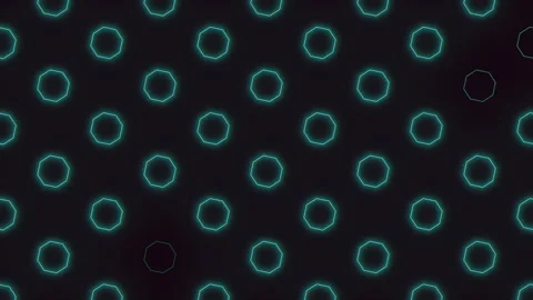 Futuristic neon hexagon pattern background with glowing turquoise outlines Stockbeeldmateriaal 330086186