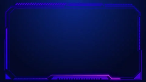 Futuristic Neon HUD Frame Interface Use of Tech Display Border Stock Footage 314194574
