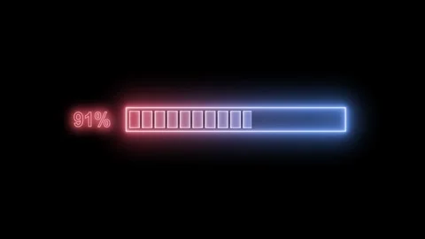 Futuristic Neon Light Loading Bar Animation, High-Tech Neon Loading Bar Ani.. Stock Footage 310273689