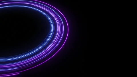 Futuristic Neon Light Trails – Abstract Digital Energy Flow Stock Footage 298034240