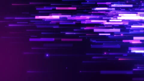 Futuristic Neon Light Trails in Motion on Dark Background Stock Footage 312979447