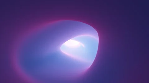 Futuristic neon light tunnel slow motion Video stock 341432057