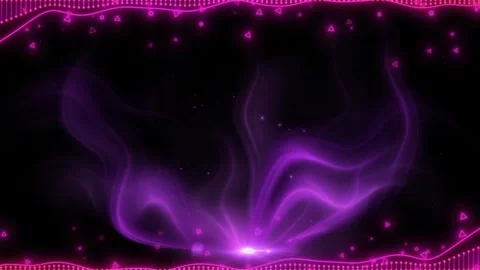 Futuristic neon light waves on black background Video stock 337443675