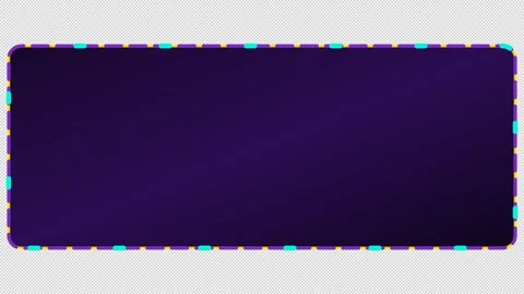 Futuristic Neon Marquee Border Glowing Card Frame Transparent Overlay Animation Stock Footage 346156843