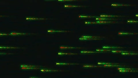 Futuristic neon matrix animation featuring luminous code patterns Stock Footage 339191931