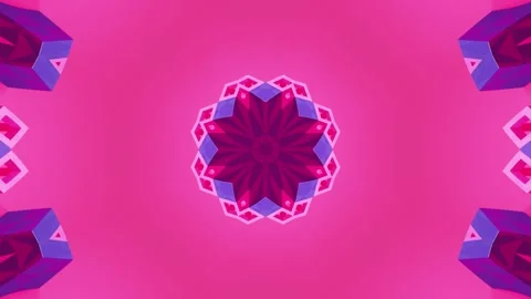 Futuristic Neon Mosaic Background Created from Abstract 3D Geometric Elements Stock Footage 337589057