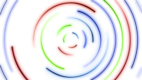 Futuristic Neon Multicolored Circles Animation. Stock Footage 239434477