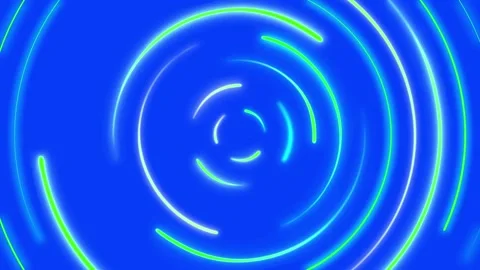 Futuristic Neon Multicolored Circles Animation. Stock Footage 239434584