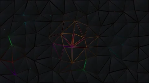 Futuristic Neon Network Background Video stock 341690665