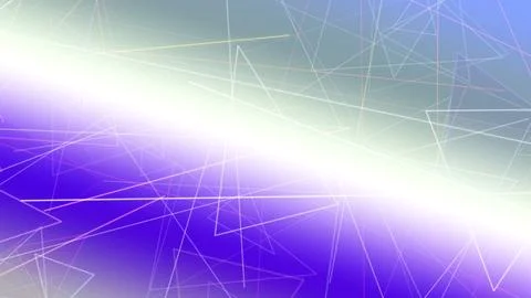 A futuristic neon network of triangles and connecting lines in blue with wh.. Stock Illustration