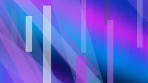 Futuristic neon numeric elements float over layered blue and purple geometr.. Stock Illustration
