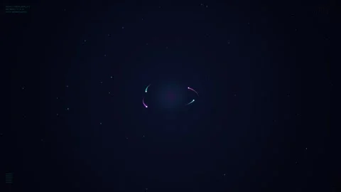 Futuristic Neon Pink Quantum HUD Plasma Ring Animation Loop Video stock 341794058