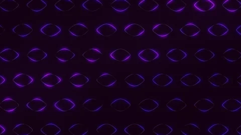 Futuristic neon purple looping pattern background with glowing abstract shapes Vídeos de archivo 334140402