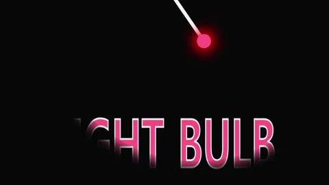 Futuristic neon sign with glowing red dot. Creative neon sign on dark backg.. Stock Footage 337568292