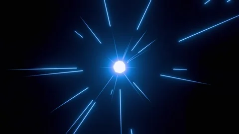 Futuristic Neon Speed Lines Motion Graphic with Radiant Blue Light Burst. 4K Video stock 332588616