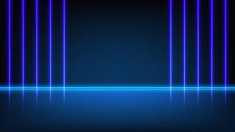 Futuristic neon stage background with blue and purple vertical light pillar.. イラスト素材