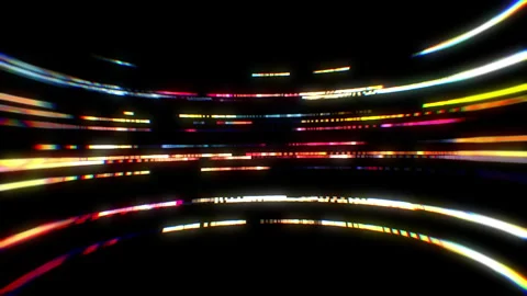 Futuristic neon trails. Glowing lines. Modern digital effect. 4k Footage. Stock Footage 256971710