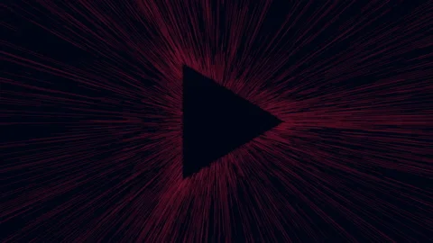 Futuristic neon triangle with led lines in black galaxy 스톡 동영상 233318949