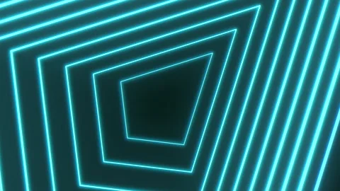 Futuristic neon triangular pattern dynamic 3d illustration with zigzag neon Stockbeeldmateriaal 303539055