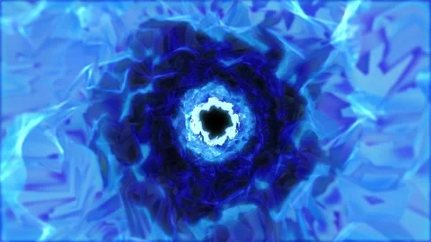 Futuristic neon tunnel. Animation background. Crystal diamond tunnel. Stock Footage 308113670