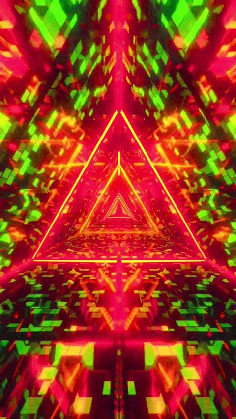 Futuristic neon tunnel background for technology and digital design projects Stock Footage 347484658