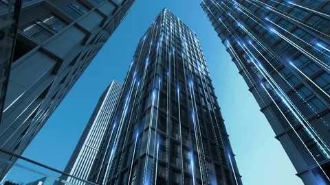 Futuristic network concept, city Technology 스톡 동영상 222003016