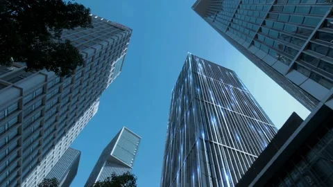 Futuristic network concept, city Technology 스톡 동영상 222003303