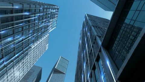 Futuristic network concept, city Technology 스톡 동영상 222003530