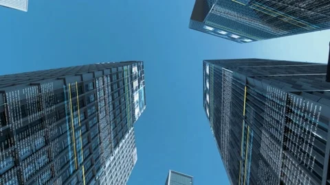 Futuristic network concept, city Technology 스톡 동영상 222003811