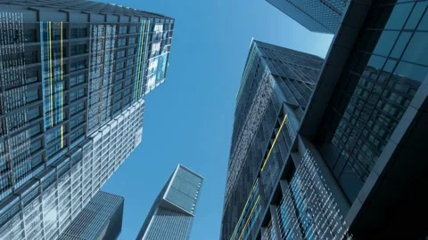 Futuristic network concept, city Technology 스톡 동영상 222004380